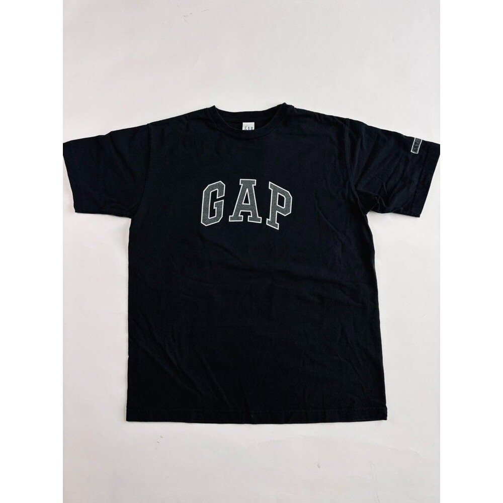 Vintage Gap Men’s T-shirt S Black Spell Out USA Y2K Logo Preppy Normcore 2001